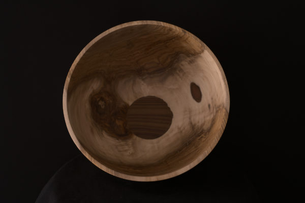 Willow Bowl with Turned Walnut Base - Image 3